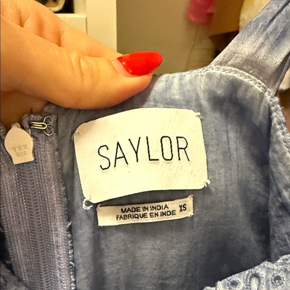 Saylor Blue Lace Jumpsuit - Picture 4 of 4